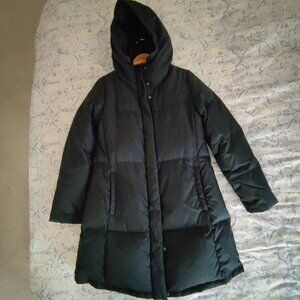 Gap Hooded Long Puffer Coat in BLACK, SZ-L